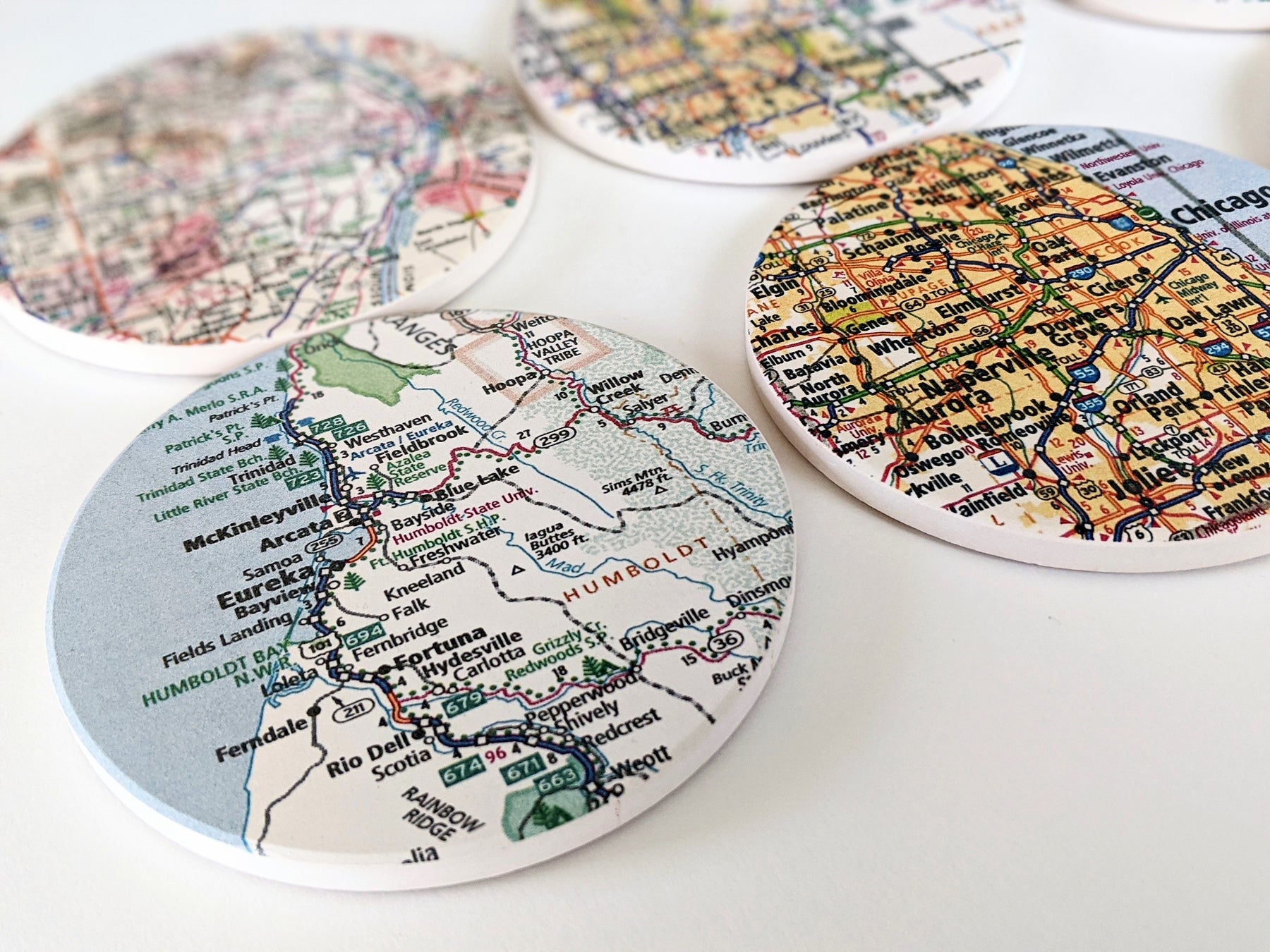 Personalized Map Coasters Custom Ceramic Coaster Wedding Gift Coaster ...