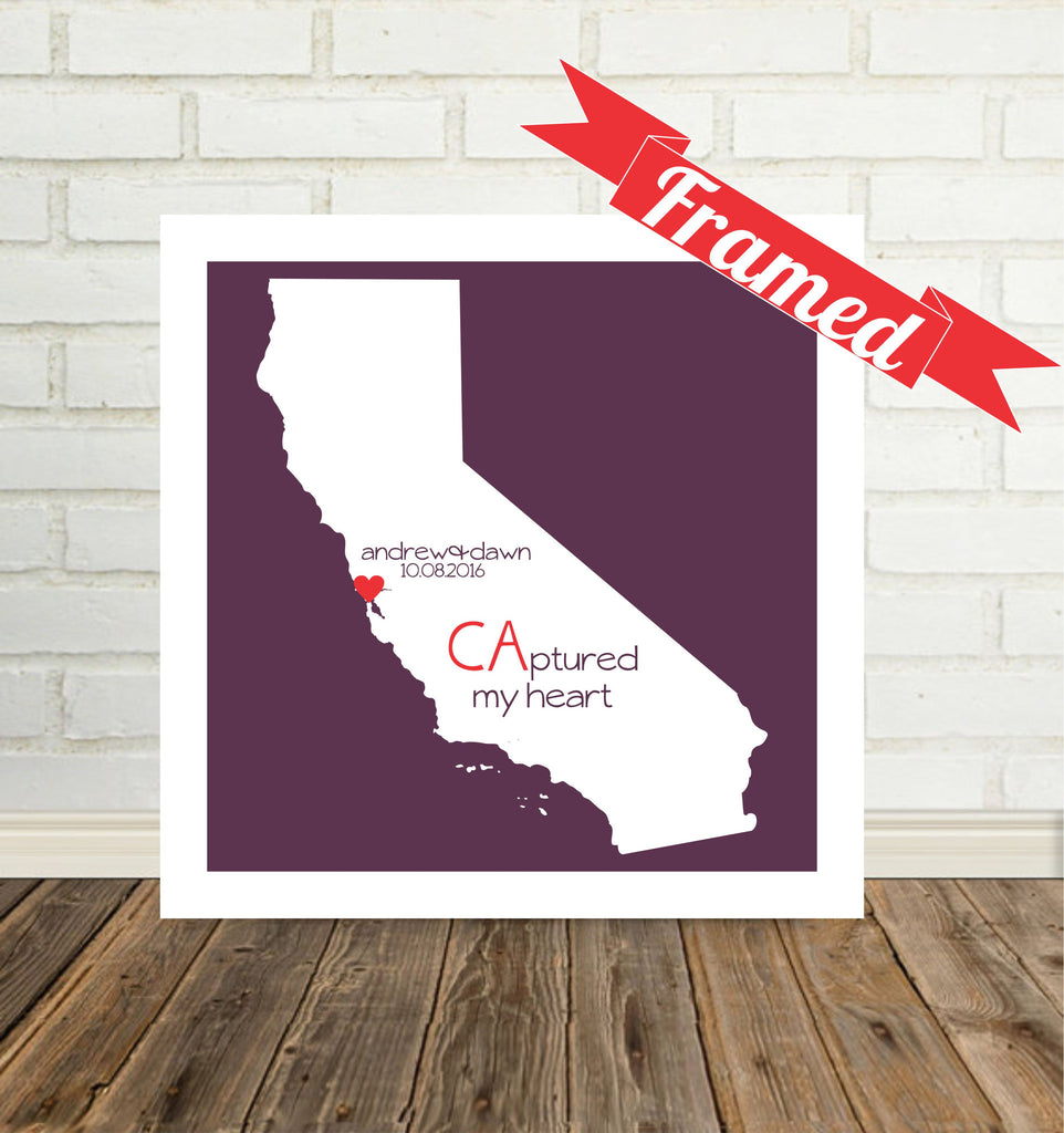 Personalized State Map Art Wedding Art Custom State Map Wedding Gift ...