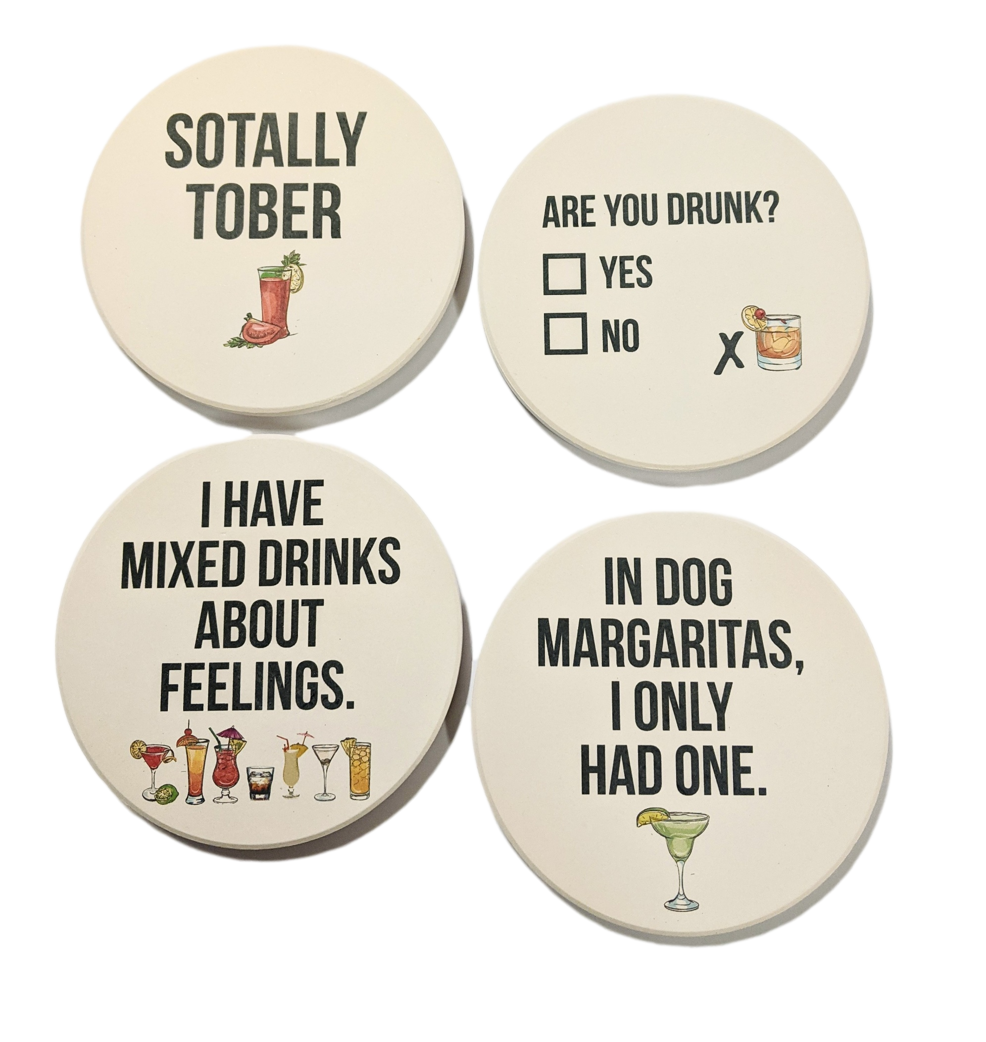 Drinking Coasters Funny Drinking Gift Drink Coasters Ceramic Coaster S ...
