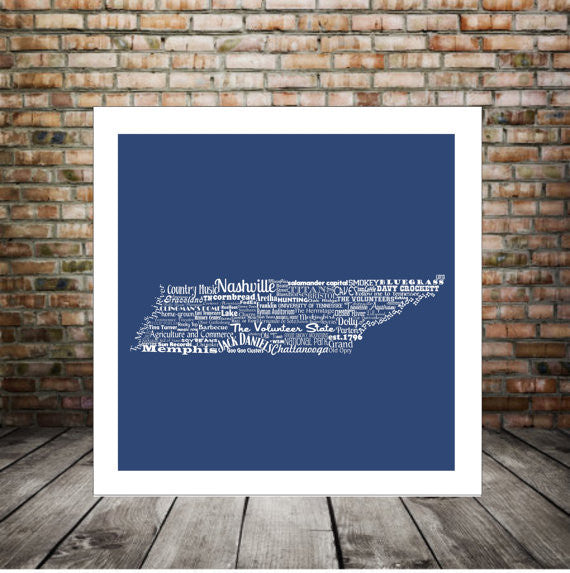 Tennessee State Typography Print – Define Design 11